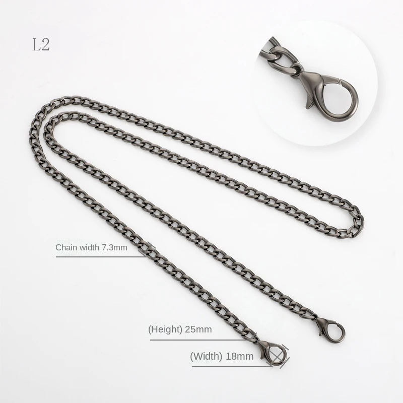 Shoulder Bag Chain Ladies Handbag Metal Wallet Chain Strap Shoulder Strap DIY Metal Accessories Detachable and Replaceable