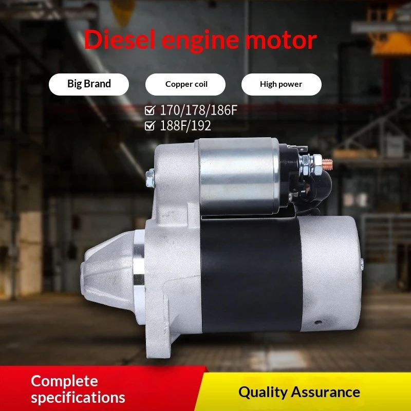 Diesel Engine Starter Motor 170F 178F 186F 188F 192F For Micro Tiller Replacement Parts