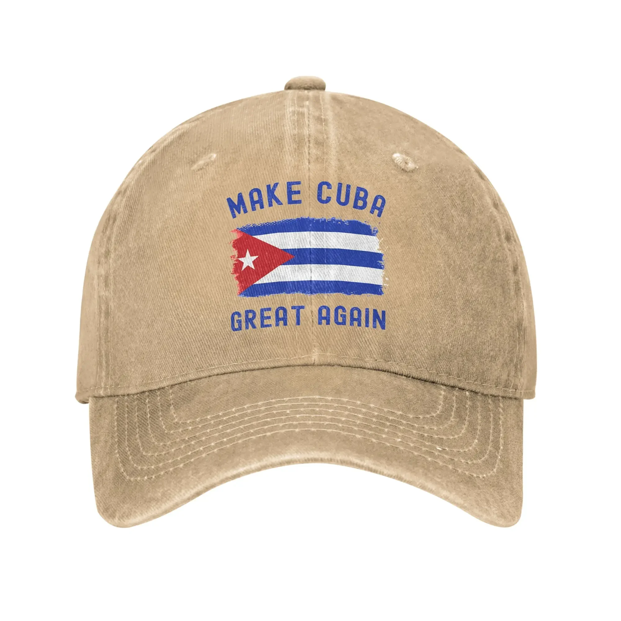 Unisex Make Cuba Great Again Cuban Freedom Flag Caps Outfits Baseball Cap Vintage Trucker Hat Adjustable