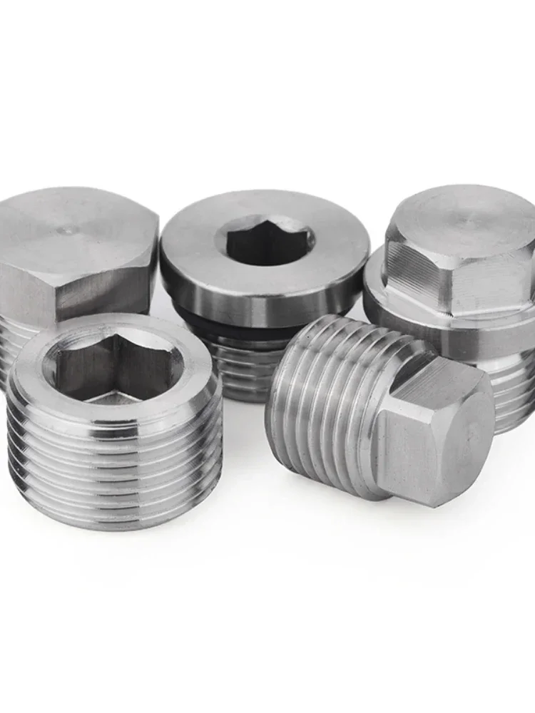 1/8 "1/4" 3/8 "1/2" 3/4 "1" -1-1/2 "BSP NPT Male Countersunk Flange Hex Square End Plug Cap 304 Stainless Steel pipa pas