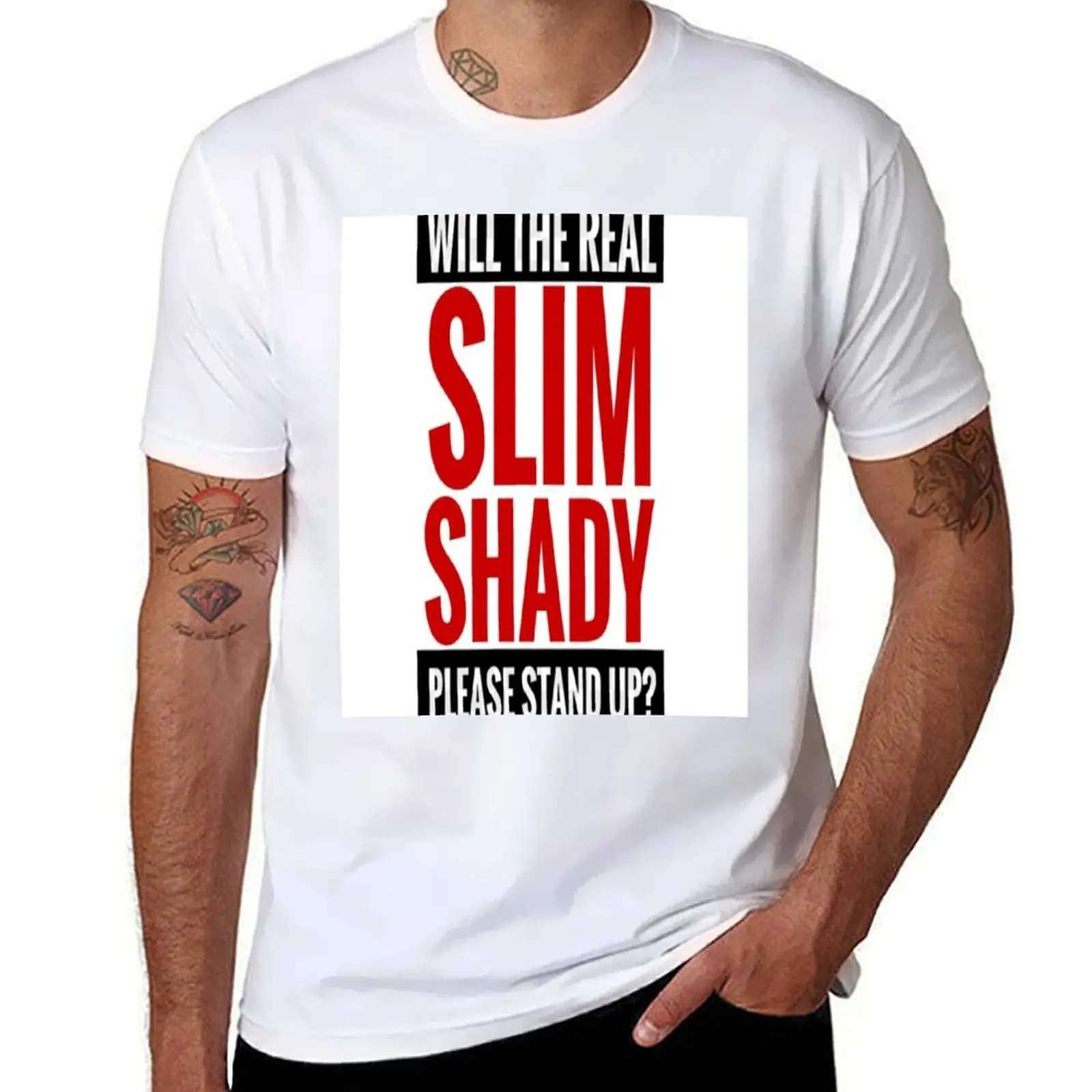 

Eminem Slim shady Hip Hop T-Shirt t shirt for man 100 percent cotton cotton t shirt pack T-Shirt