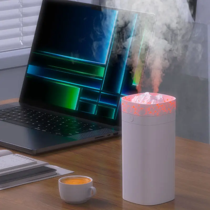 600 مللي مرطب صغير 600 مللي مرطب ضباب بارد بالموجات فوق الصوتية المحمولة مع ضوء ملون USB H2O المرطب للسيارة المنزلية