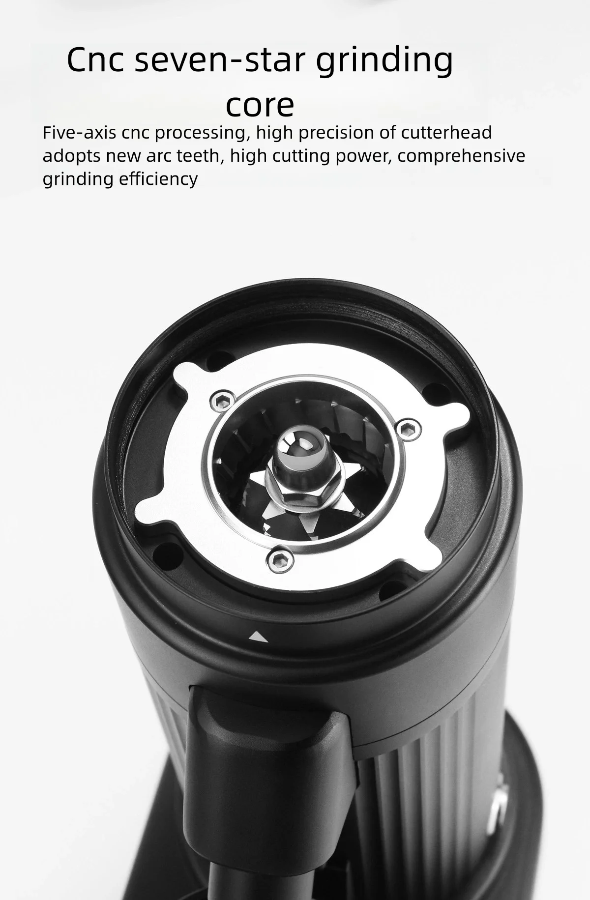 Westgreen Macinacaffè elettrico italiano a tutto tondo perforato a mano Portatile per uso domestico in ufficio Macinacaffè Coltello a cono 55mm