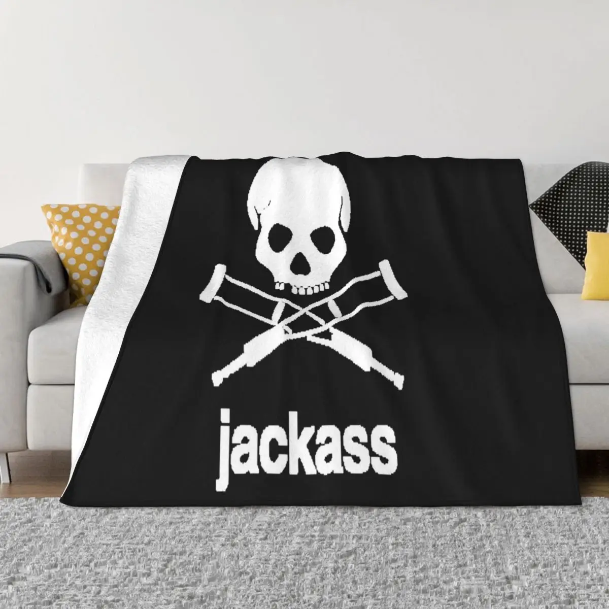 Jackass Logo Home Knee Blanket Quilt For Bed Blankets And Blankets Throw Blanket