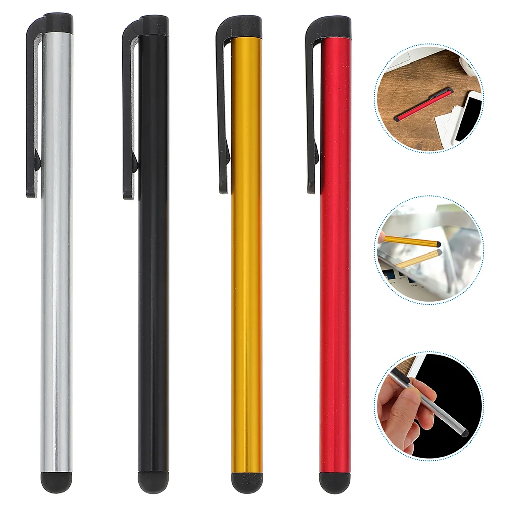 

24 Pcs Touch Screen Stylus Assorted Color Set Pen Style Writing Smartphone Tablet Rubber Remarkable Tips