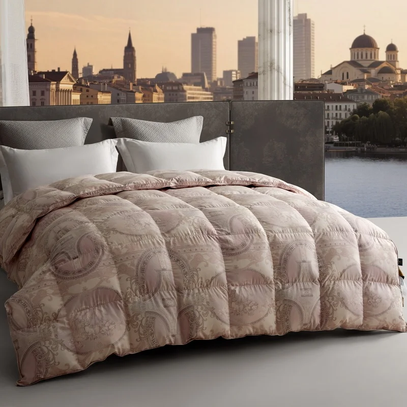 95 White Goose Down Comforter Warm Autumn Winter 3D Bread Bed Blanket Luxury Pleated Filling For Quilts Single Double Duvet