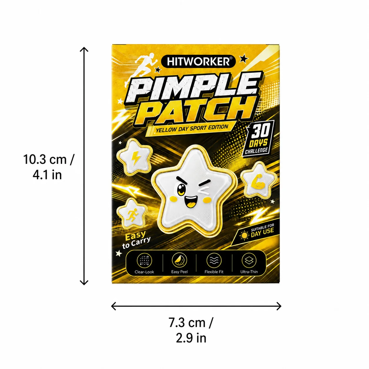 200PCS Pimple Cover Patches, Clear-Look Hydrocolloid Beauty Patches For Day And Night Use, Cute Star Patch Easy Peel Spot Cover