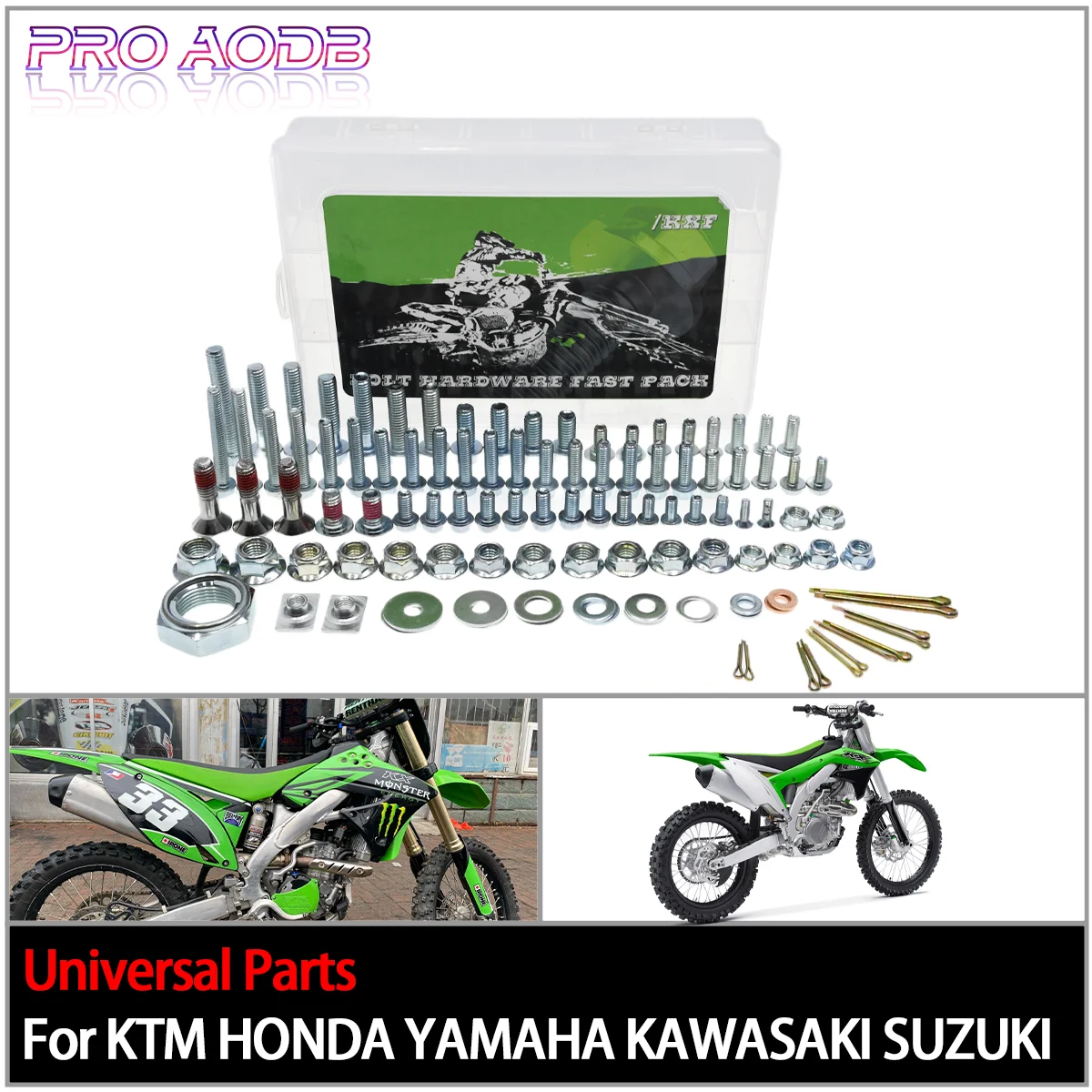 

Hardware Bolt Full Plastics Fastener For Kit KAWASAKI KX KLX 80 85 100 125 250 450 Yamaha YZ65 YZ85 YZ125 YZ250 Dirt Bike