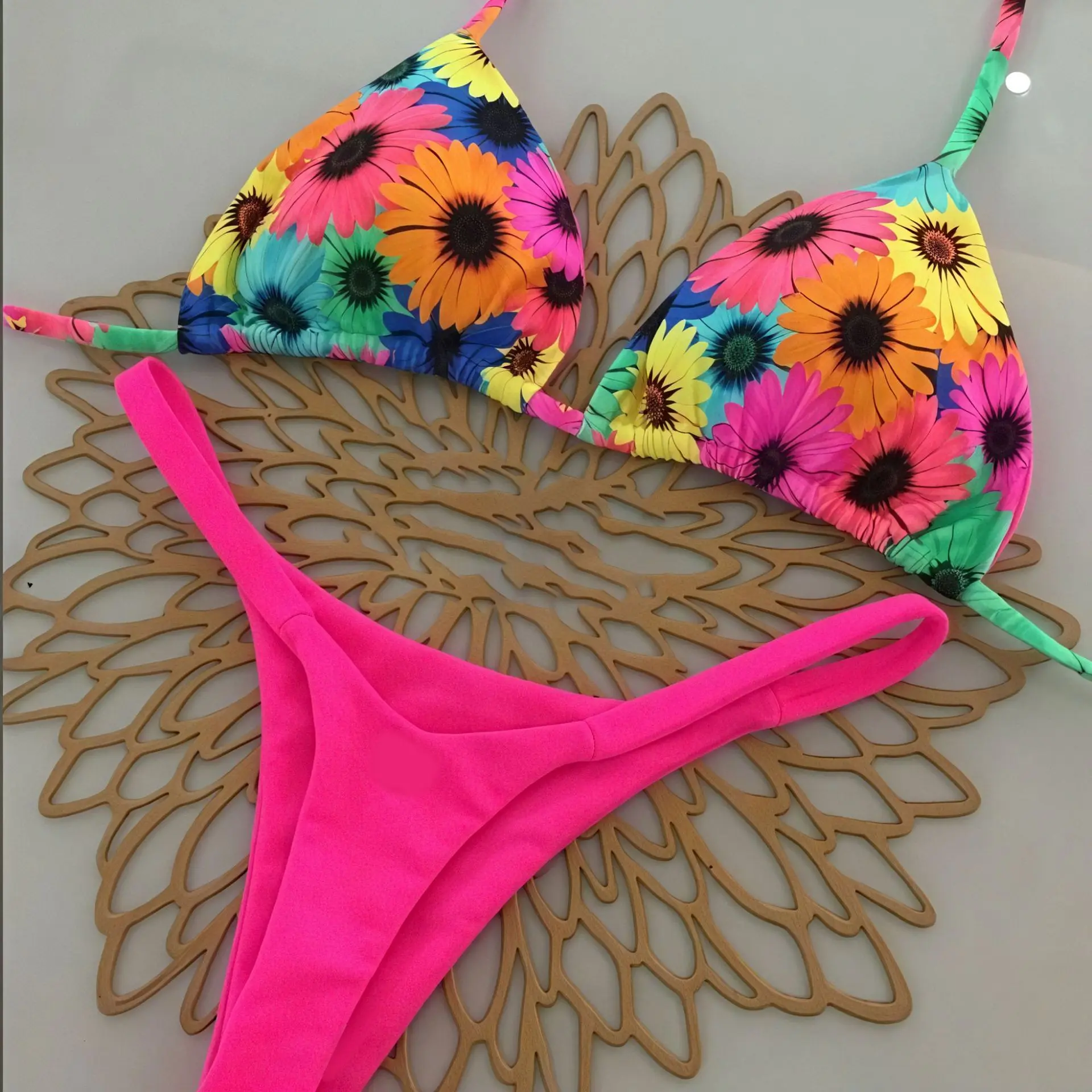 مثير مثلث بيكيني رفع البرازيلي ملابس النساء زيبرا الجلد طباعة التعادل سلسلة البيكينيات ملابس السباحة ثونغ لباس سباحة Biquini #5