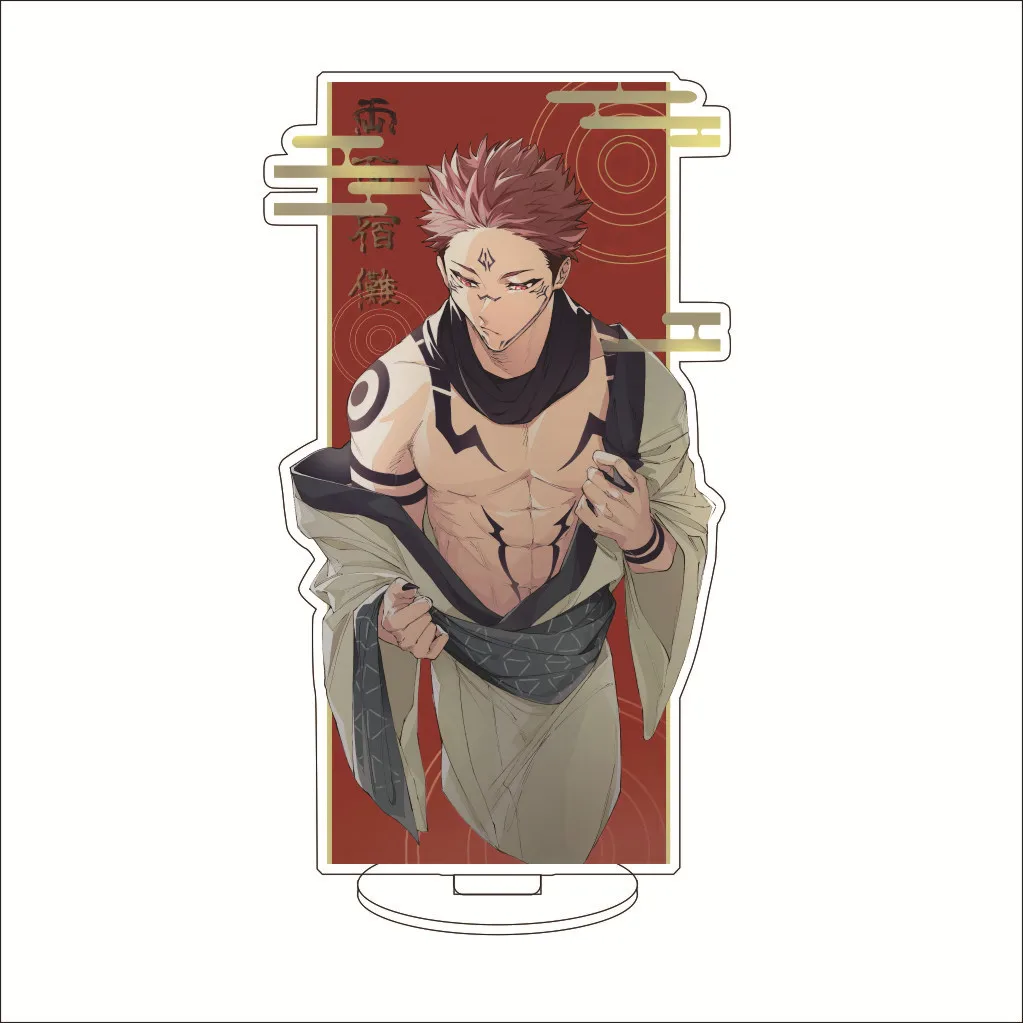 Figura de acrílico de 16 cm de Anime Jujutsu Kaisen, Nobara Kugisaki, Yuji Itadori, Ryomen Sukuna, Suguru Geto, con soporte grande, adornos de cosplay, regalos