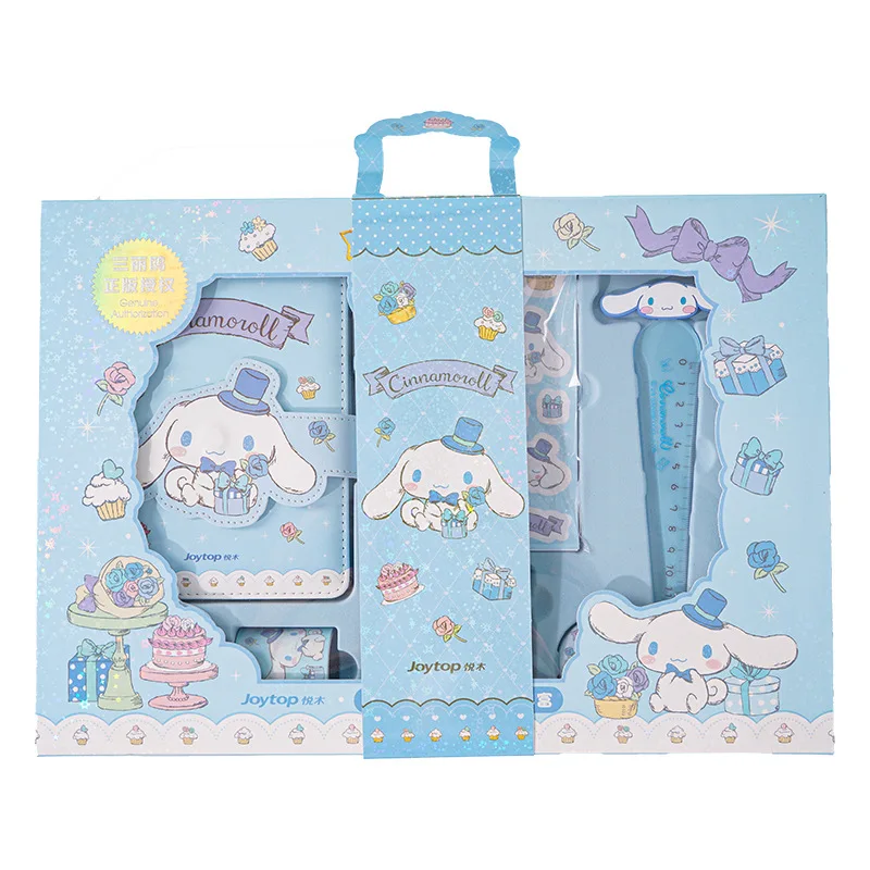 Sanrio Kuromi Stationery Set My Melody Cinnamoroll Password Notepad Mini Notebook Signature Pen Students Supplies Kids Gift