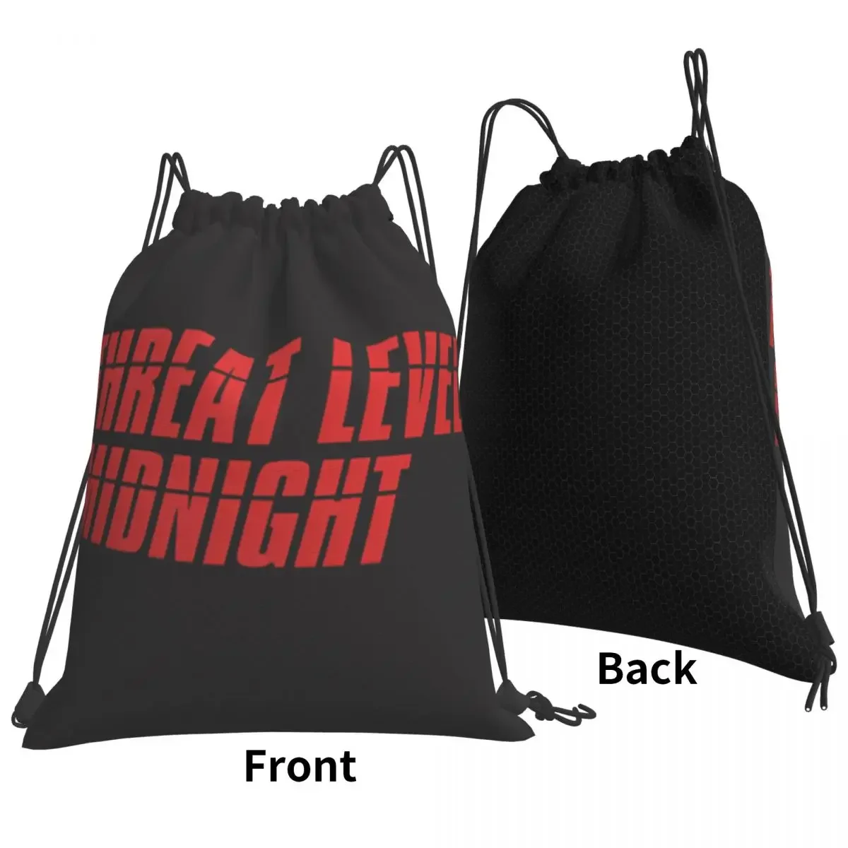 Threat Level Midnight - The Office Drawstring Bags Gym Bag Unisex Sports Gym Bag Fitness Building Muscle Shopping Sackpack