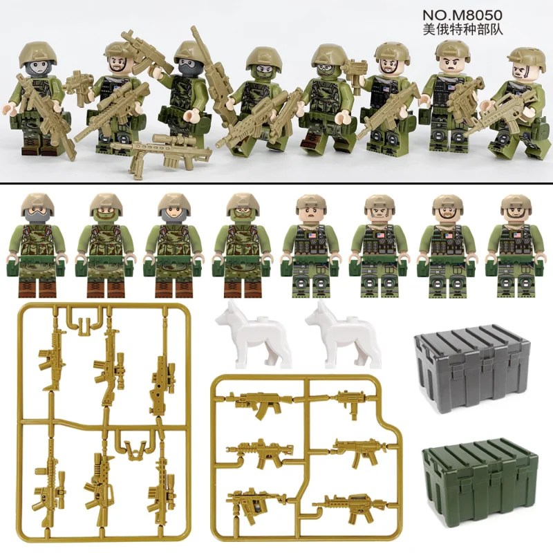 Bouwsteenpoppen, geniet van het plezier in de gevecht! Kinderen en volwassenen creatief geassembleerd speelgoedcadeaus collectie ornamenten geschenken