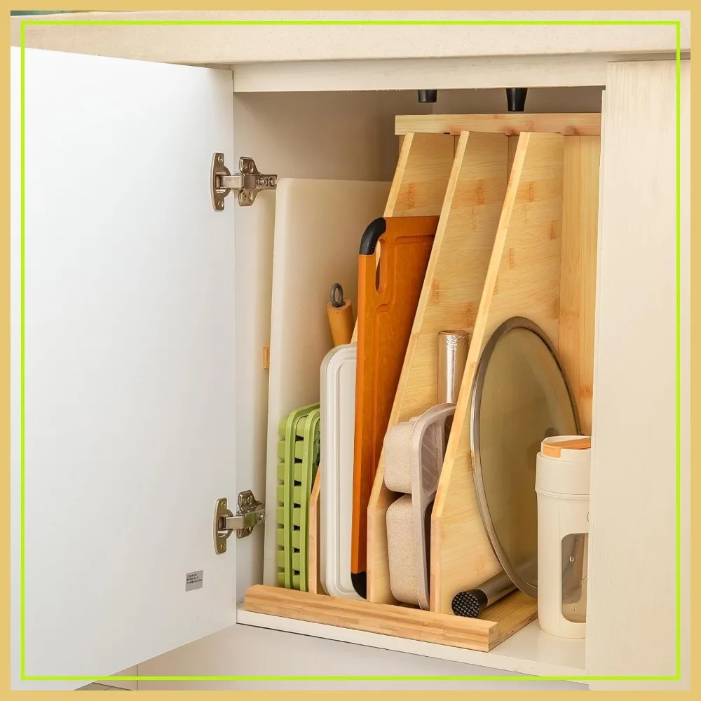 

Upgraded Tray Dividers for Cabinets, 15in H x 22in D x 12in W, 3 Dividers, Keep Kitchen Organized