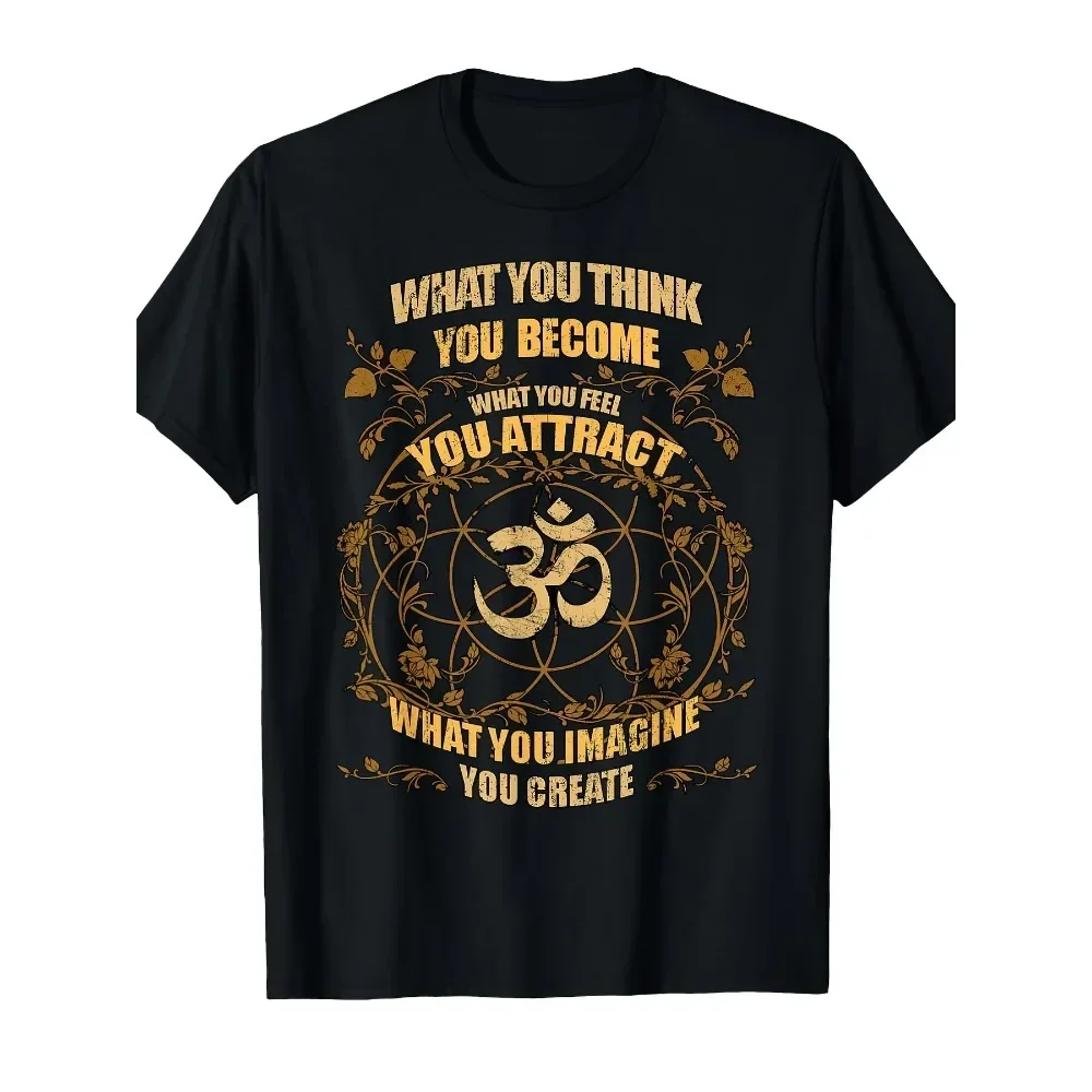 

Om Zen for yoga Spiritual for yoga T-Shirt - Your Thoughts Shape Your Reality Mindfulness Tee - Heavyweight 100% Stretch Shirt