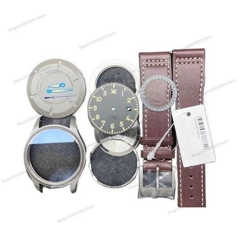 For Watch Accessories 40mm V7 18 Titanium Case 40mm Fits 2824 2892 Movement Case Full Set, Sapphire