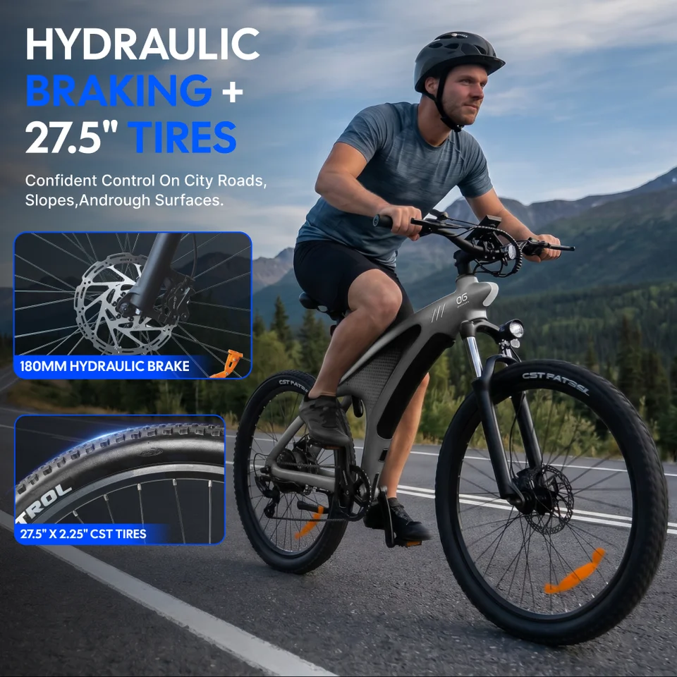 HX Q5 Ebike 2000W Torque Sensor Adults Electric Bike 85Nm 57KM/H Electric Bicycle 27.5“ Removable Battery Electric Mountain Bike image 12