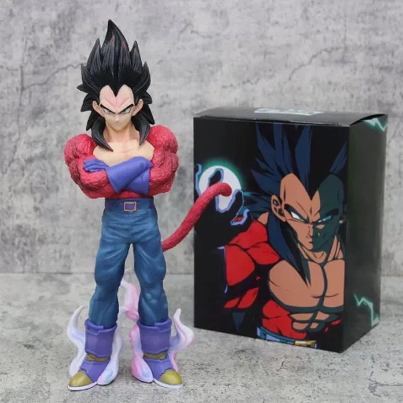 29cm figuras de dragon ball ssj4 vegeta anime figura ssj5 gk estatueta super saiyan modelo pvc estátua coleção ornamento crianças brinquedos