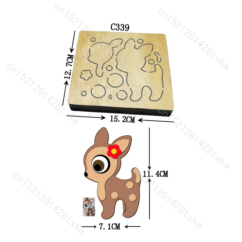 

Деревянные штампы Deer для скрапбукинга, штампы C-339, совместимые с большинством машин для высечки, новые