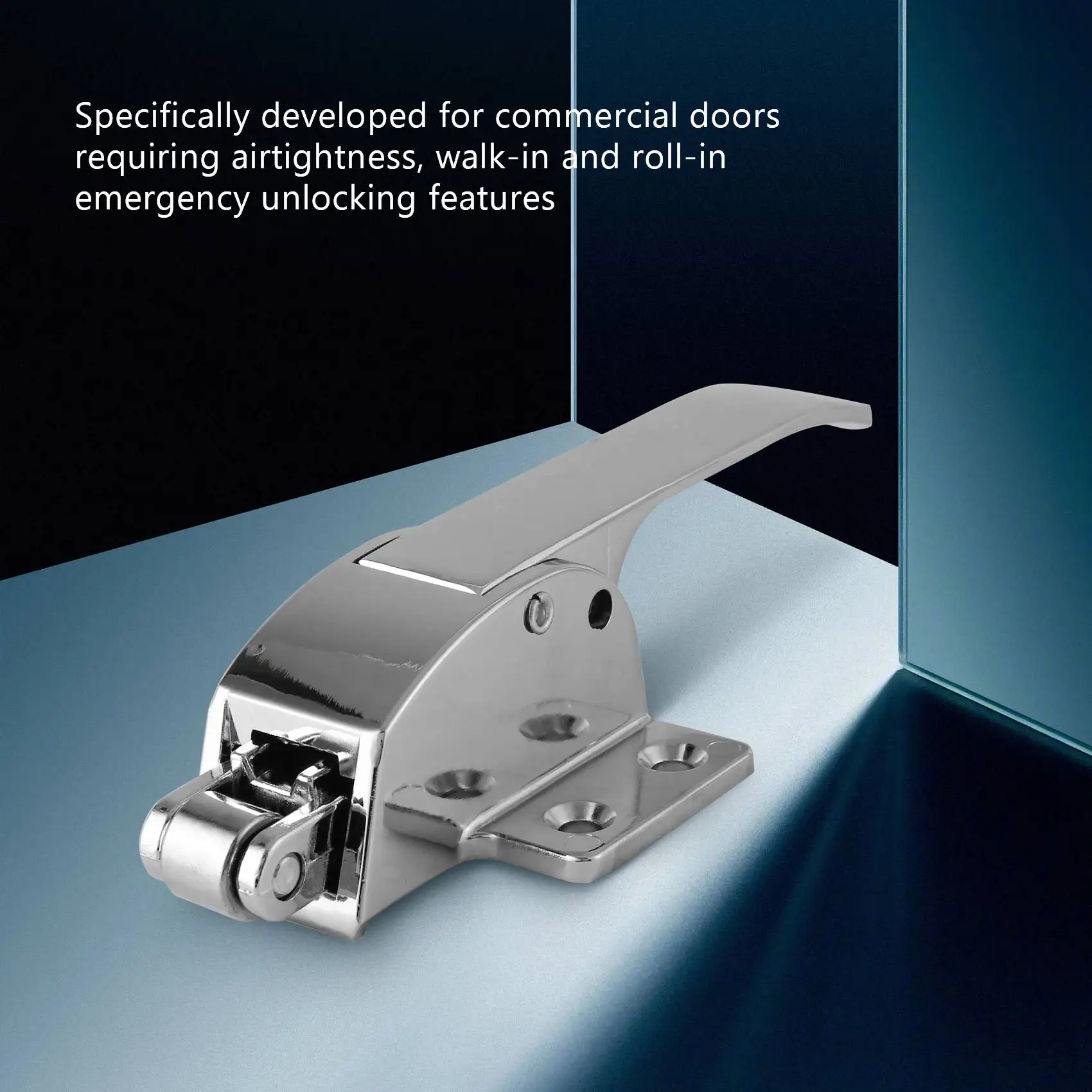 Special SODIAL(R) Stainless Steel Spring Loaded Walk In Freezer Cooler Door Handle Latch