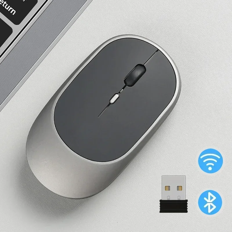 

Mute Mouse Rechargeable Mouse Gamer Dual Modes Bluetooth-compatible 2.4g Usb Wireless Mouse For Laptop Pad Tablet Macbook Mause