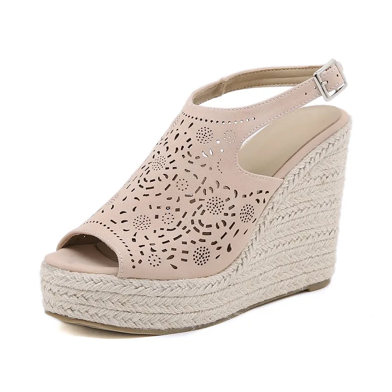 

11cm Wedge Heel Women's Sandals Trend Women's Pumps and Heels Thick Bottom Platform Women's Slippers Woman Shoes Sandalias Mujer