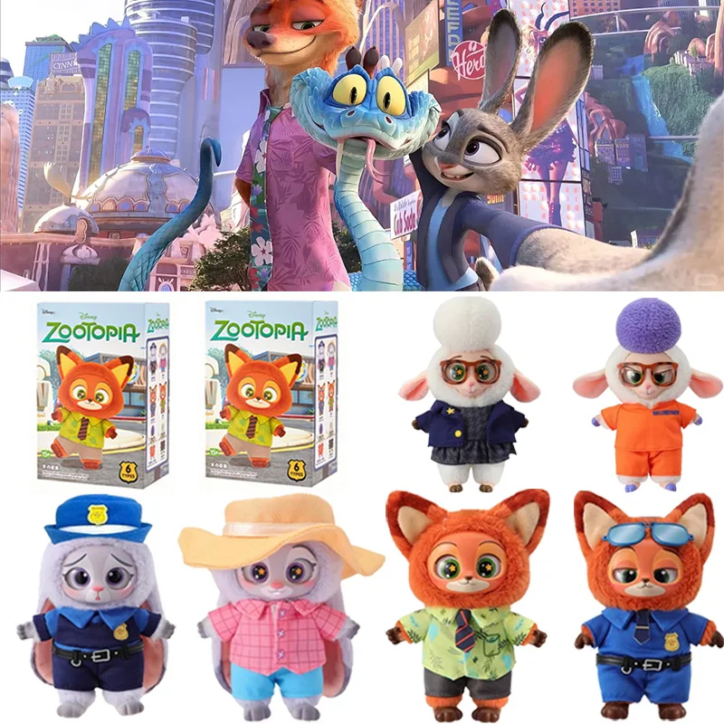 

Фигурки слепых коробок серии Disney Zootopia2, милые фигурки Джудит, Ник Флэш Финник, настольные украшения, детские подарки на день рождения, Рождество ﻿