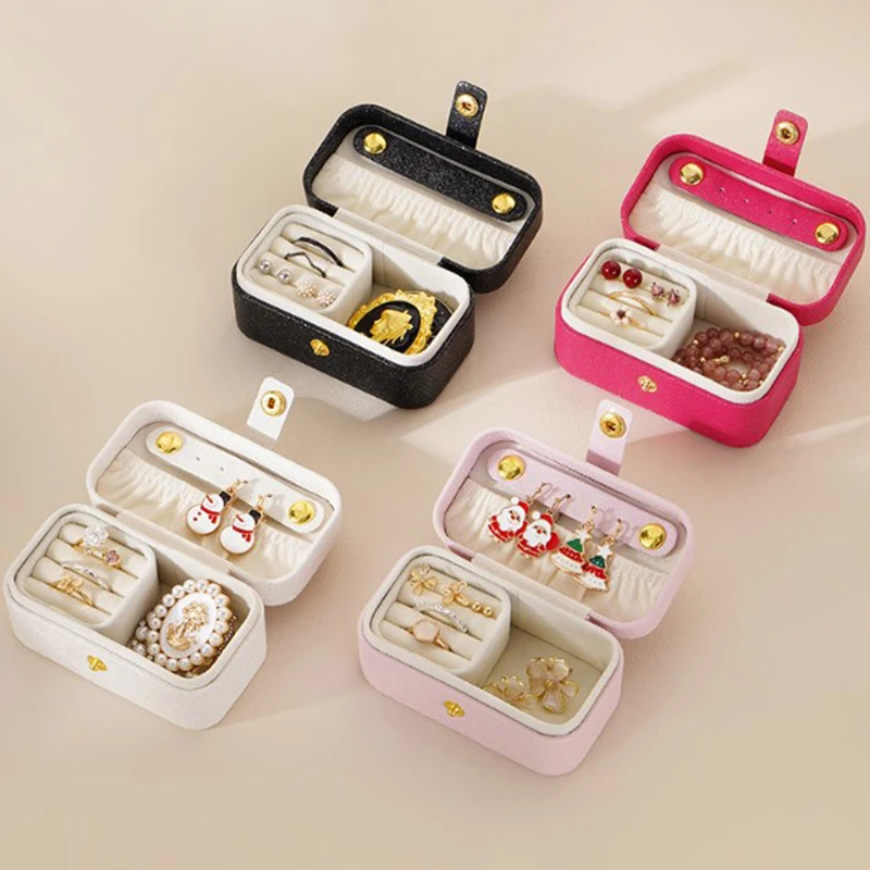 Mini Portable Jewelry Organizer Travel Mini Gift Storage Boxes Earring Necklace Display Ring Holder Packaging Boxes Jewel Holder