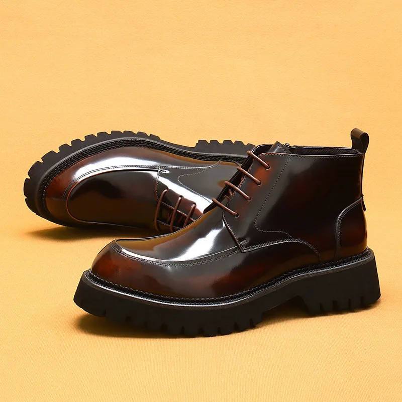 

New Arrival Winter Boots Men's Leather Zipper Boot Men Shoe