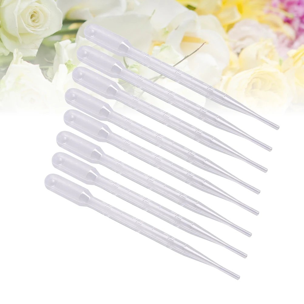 

300pcs 3Ml Plastic Transparent Pipettes Disposable Scale Dropper For Essential Oils Cosmetics Lab Testing Chemistry Microbiology