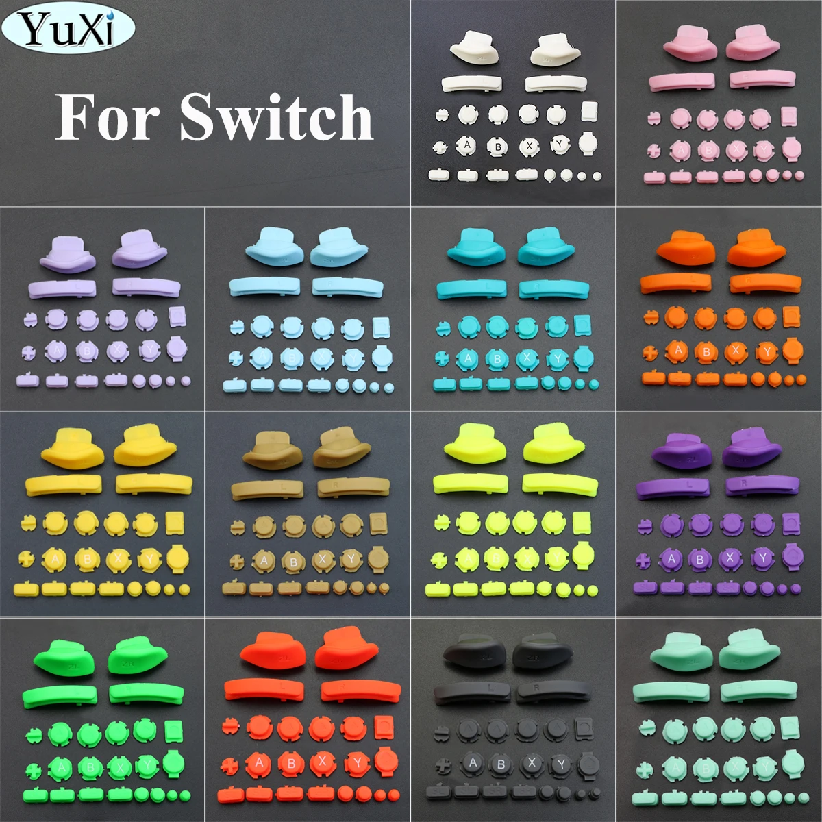 YuXi 1Set For NS Switch Button Combination Zl/Zr/L/R Joycon Shoulder Button Abxy Direction Button Full Set Of Buttons