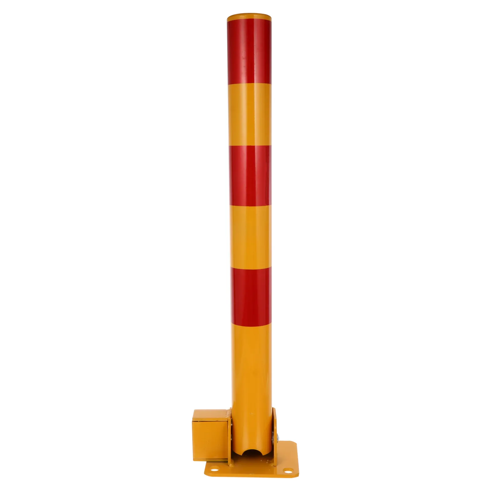 

Heavy Duty Foldable Parking Bollard Lockable Ground Wheel Lock for Driveway Entrance Security Round Iron Tube Safety Protection