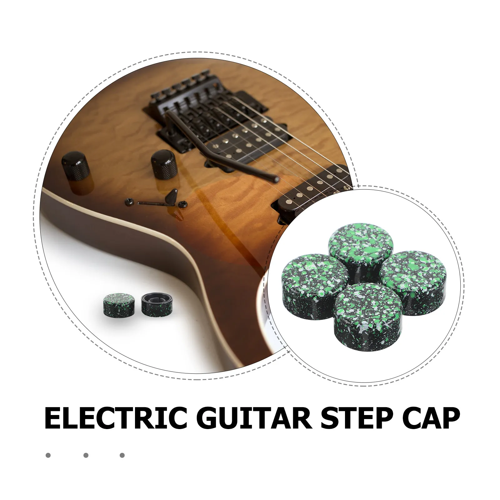 4Pcs Effect Pedal Footswitch Caps Green Universal Fit Guitar Pedal Button Covers Non-Slip Protection Pedalboard Control