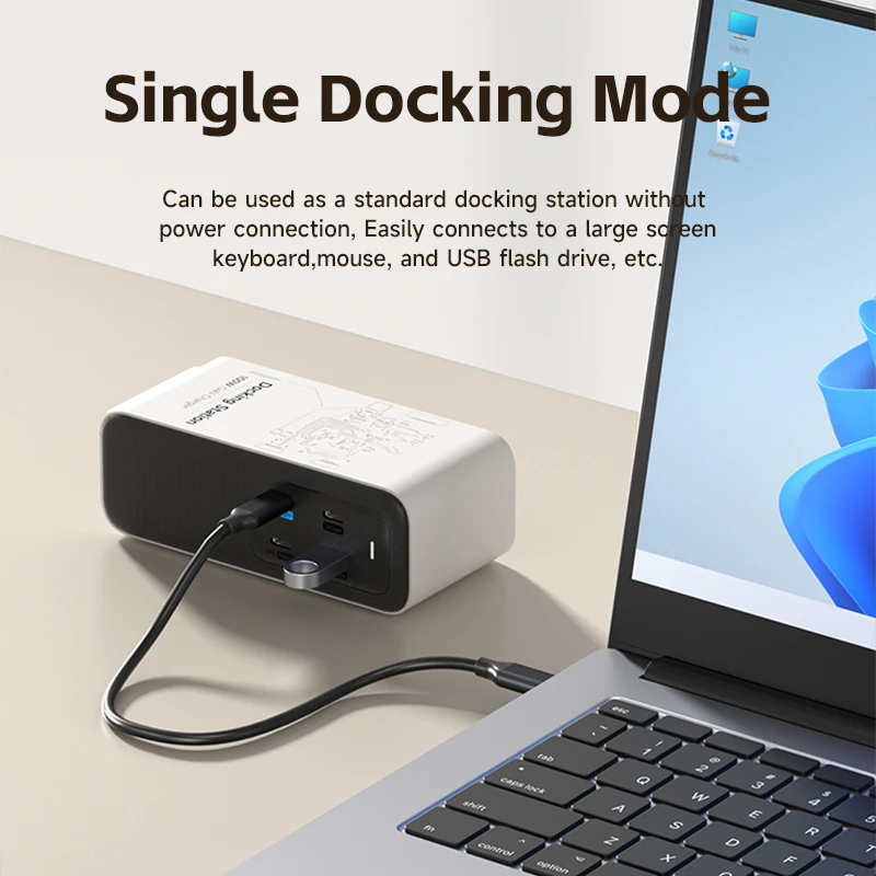 Imagem -03 - Hagibis 100w Gan Docking Station para Switch Rog Aliado Vapor Carregador Rápido 4k Monitor 2.5g Ethernet para Thunderbolt Macbook Pro