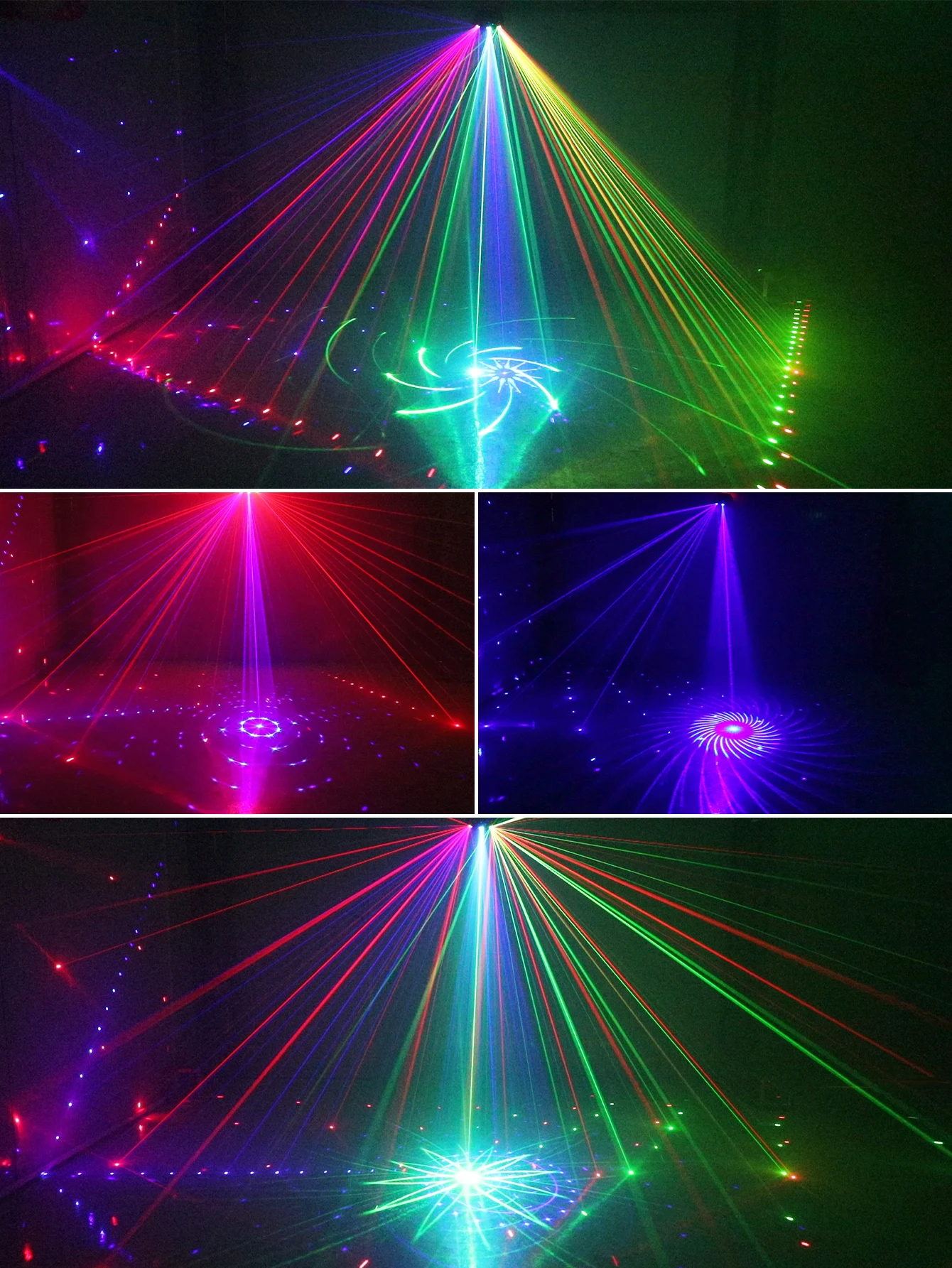 Imagem -06 - Alien-rgb Disco dj Beam Laser Light Projector Dmx Strobe Remoto Stage Lighting Effect Xmas Party Holiday Luzes do Dia das Bruxas 15 Olhos