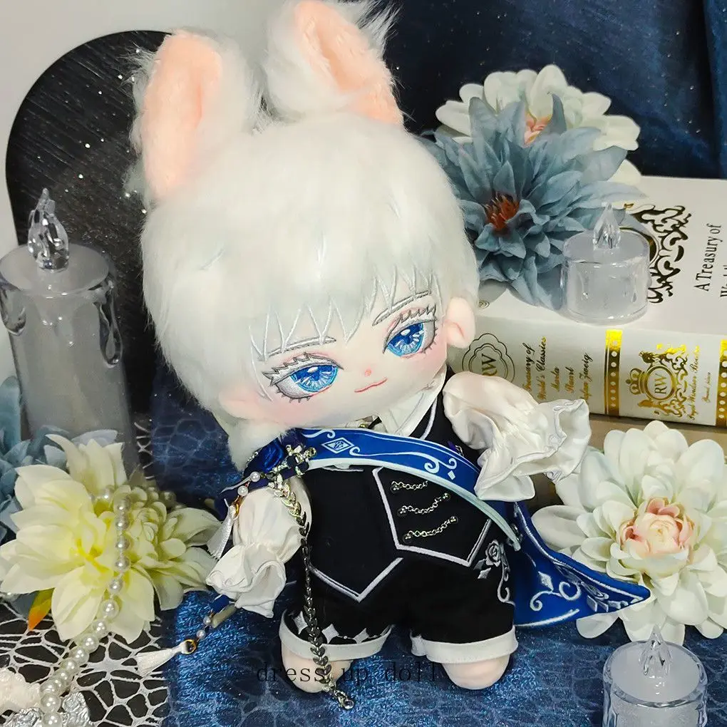 

20cm Anime Gojo Satoru Kawaii Cosplay Cotton Doll Toys Plush Stuffed Body With Skeleton Dress Up Plushies Figure