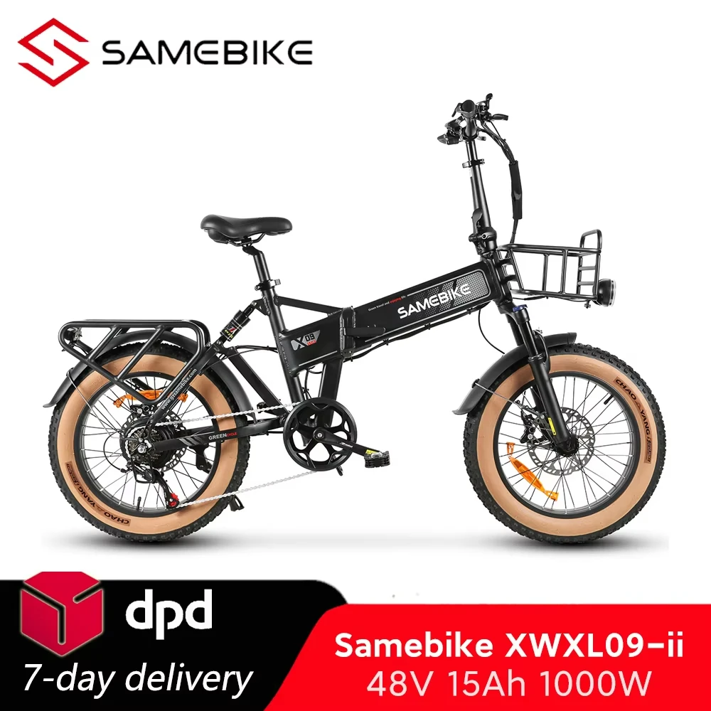 

SAMEBIKE XWLX09-II Электрический велосипед Складной 20-дюймовый электронный велосипед с толстыми шинами 1000 Вт 48 В 15 Ач Электронный горный велосипед для взрослых Мужчин Женщин Гидравлический тормоз