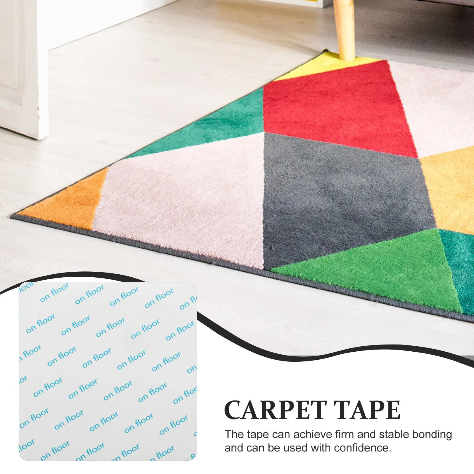 10Pcs Reusable Carpet Gripper Tape Non-Slip Rug Pad Prevent Sliding Curling Tripping Keep Rug in Place on Carpet Hardwood Tile
