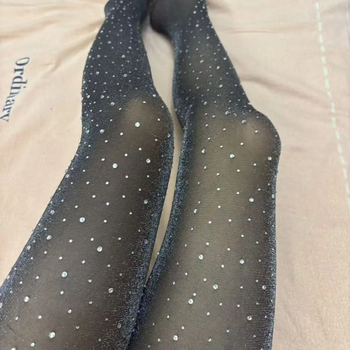 Black Rhinestone Tights for Women One Size Slimming Sexy High Stretch Fishnet Leggings Casual Pantyhose 40-65kg Drop Shipping