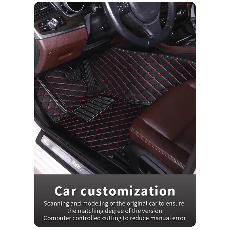 Car Floor Mats For TOYOTA Prius Alpha 2012-2013 Kit set Waterproof Carpet Luxury Leather Mat Full Set Car Accessories