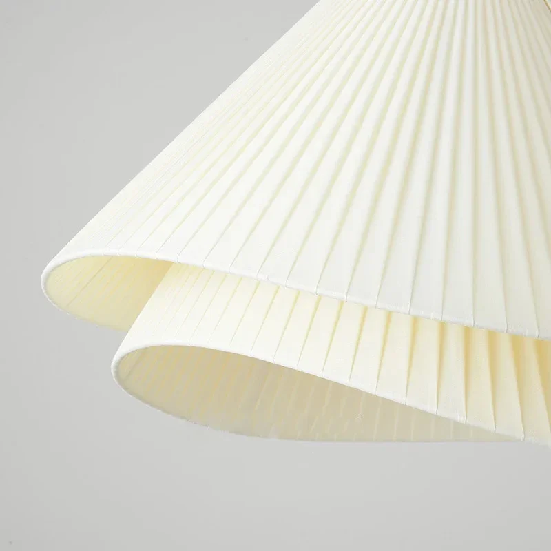 

Nordic Cream Style Fabric Dining Table Pendant Lamp Living Room Kitchen E27 Chandeliers Lighting Bedroom Hanging Light Fixtures