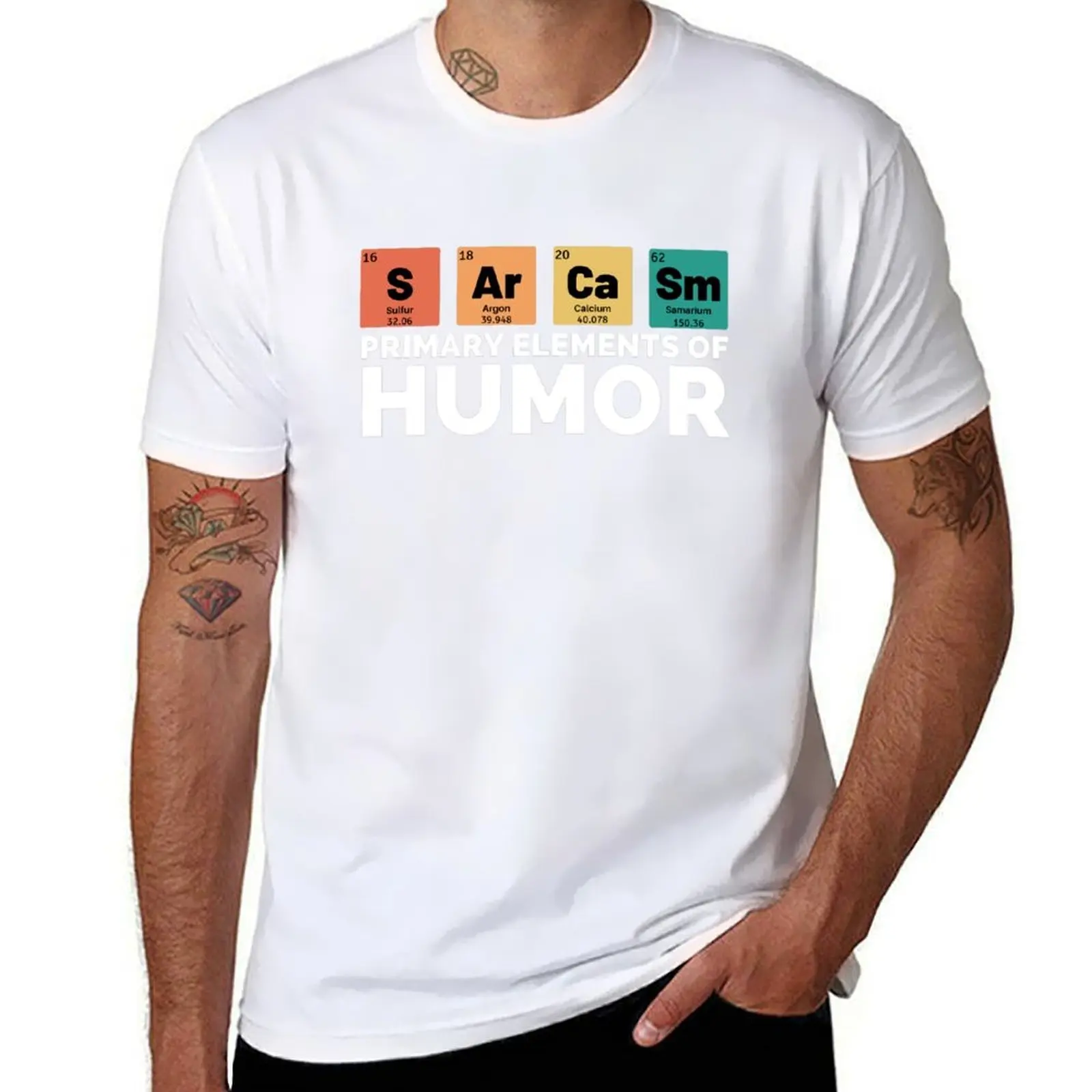 

Sarcasm Primary Elements Of Humor T-Shirt cotton t shirts high quality man tshirt T-Shirt