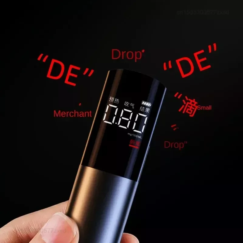 Xiaomi Aluminum Alloy Alcohol Tester Automatic Detector Blow Type Detector LED Display Portable Rechargeable Alcohol Test Tools