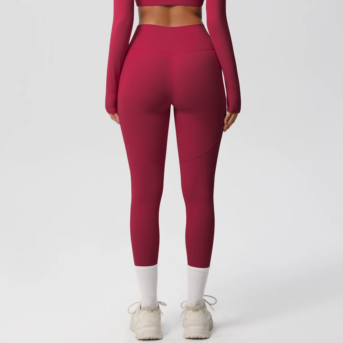High Waist Women's Leggings Stretch Yoga Pants Tights With Pockets Push Up Fitness Running Sportswear Solid Color Pants