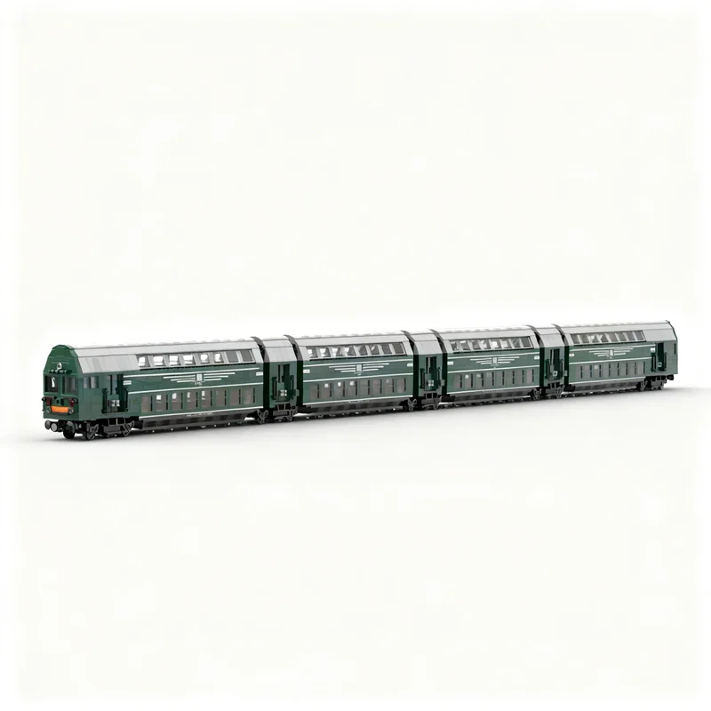 4712pcs MOC Double Decker Train DGBge The Deutsche Reichsbahn Model Building Blocks Christmas Gift Toys Education Brick Art