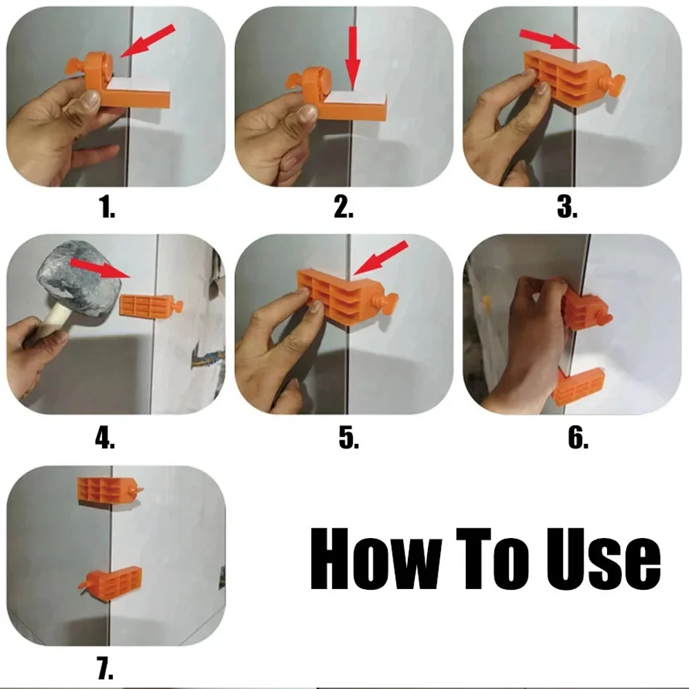 Imagem -06 - Masculino Ângulo Telha Sistema de Nivelamento Clipes Espaçadores com Fita para Parede Piso Cerâmica Fixação Colocando Ferramentas de Construção de Construção 260pc