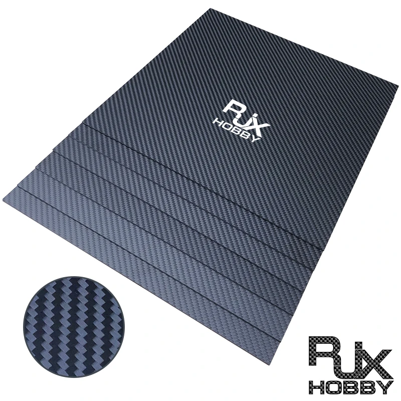 RJXHobby 1000x1000mm Carbon Fiber Sheet 3K Full Twill matte Board Panel 1mm 2mm 3mm 4mm 5mm 6mm 7mm 8mm 10mm thickness for RC