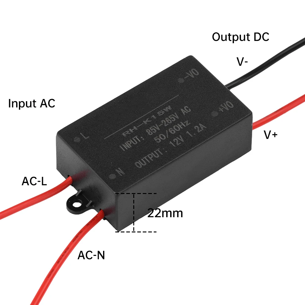 AC/DC to DC Step-Down Power Module 15W AC85-265V to DC12V/24V Monitoring Switch Security Transformer for Electronic Components view 4