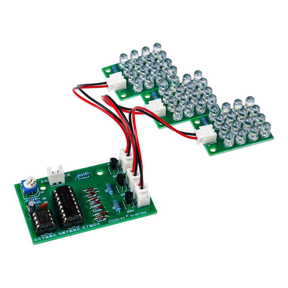 CD4017 + NE555-Kit Électronique d'ApprentiCumbria existent, Flash Lumineux LED, Suite Vpn, Stroboscope, Conception de Production Technique