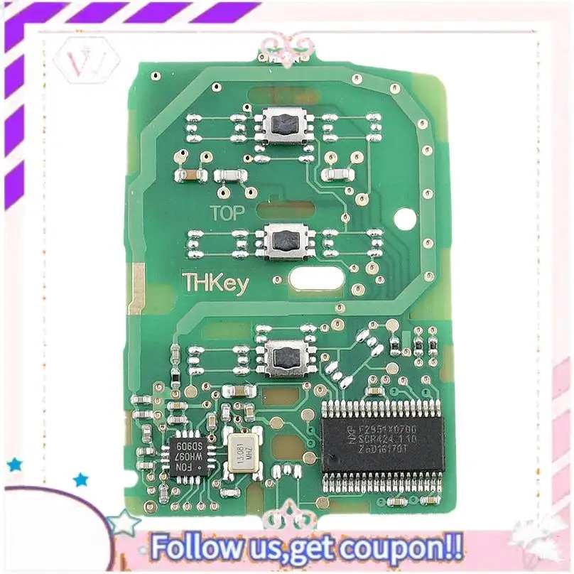 

Portable Car Smart Remote Key 3 Button 433Mhz ID47 Chip For Honda City/Jazz/Civic/Grace 2015 KR5V2X